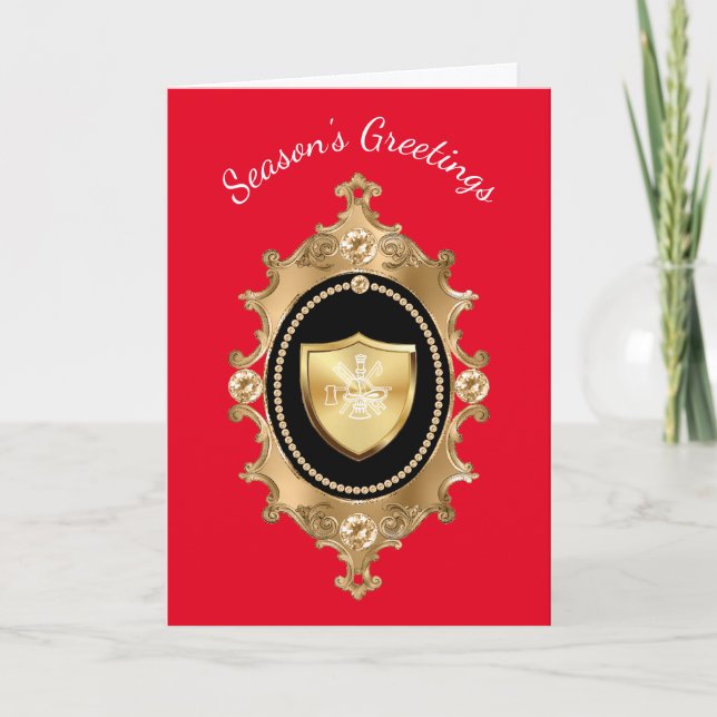 Cartão de Natal do Serviço de Bombeiros Vitoriano (Frente)