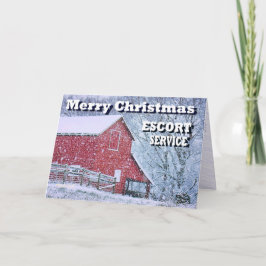 Cartão de Natal do Serviço Escort