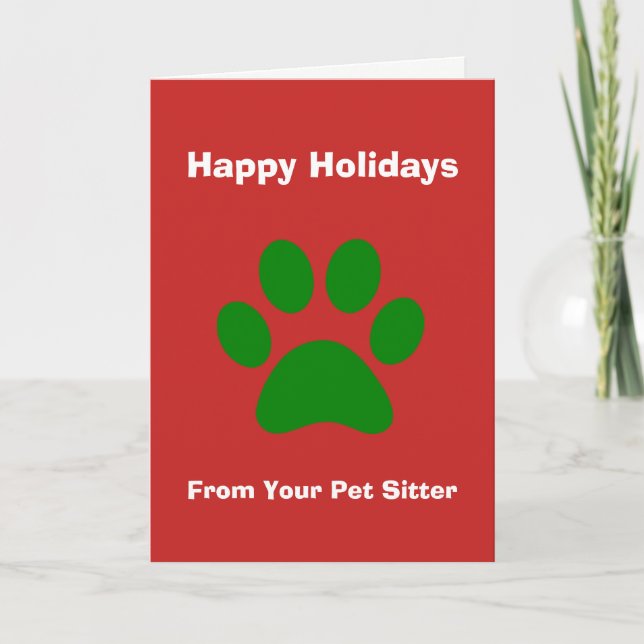 Cartão De Natal Do Seu Pet Sitter (Frente)