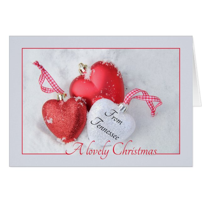 Cartão de Natal do Tennessee, específico do estado (Frente Horizontal)