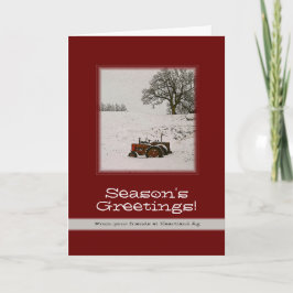 Cartão de Natal do Trator: Adicione o Nome da Sua
