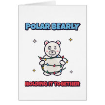 Cartão de Natal do Urso Polar Mal se Controlando