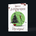 Cartão de Natal do vampiro<br><div class="desc">Um cartão de Natal engraçado,  subtil para aqueles que amam vampiros,  horror e o leve macabramente. A estação festiva é toda sobre ter o divertimento,  que este cartão de Natal chalaça-loving é toda sobre</div>