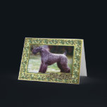 Cartão de Natal do vazio do cão de Terrier de azul<br><div class="desc">Cartão de Natal do vazio do cão de Terrier de azul de Kerry</div>