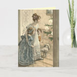 Cartão de Natal do Victorian - família<br><div class="desc">Cartão do natal vintage! Cartões de Natal do papai noel do Victorian. Cartões de natal para as pessoas que você ama. Fácil personalizar! Cartões de Natal. Suportes do dinheiro.</div>