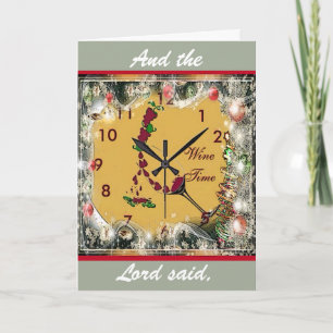 Cartão de Natal do Vinho