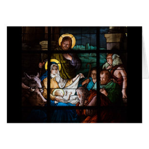 Cartão de Natal do vitral