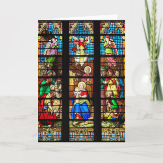 Cartão de Natal do vitral