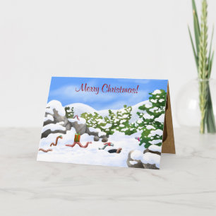 Cartão de Natal do Wormy