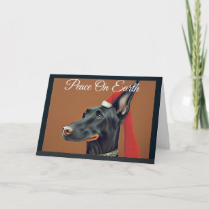 Cartão de Natal Doberman Pinscher