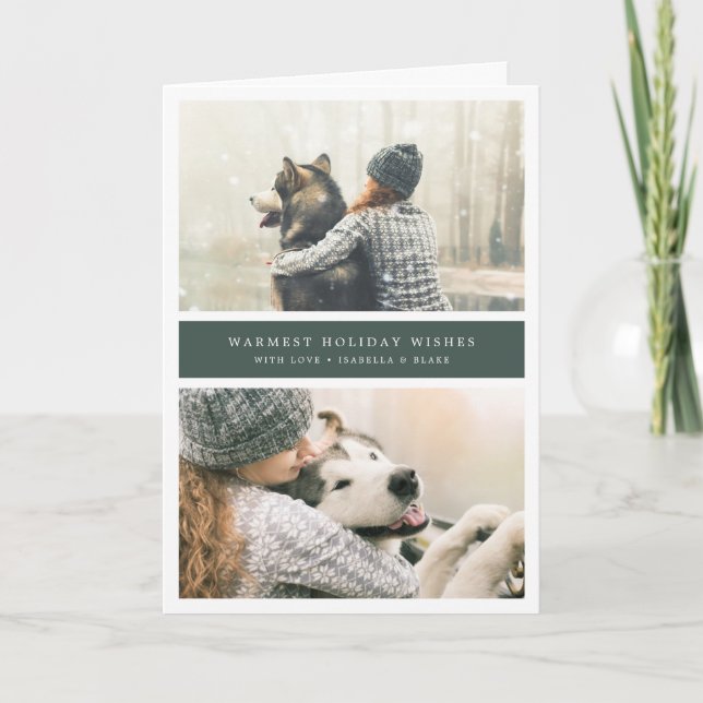 Cartão de Natal Doblado Duplamente Agradável (Frente)