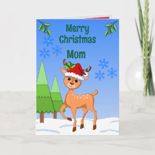 Cartão de Natal Dobrado BambiDeer
