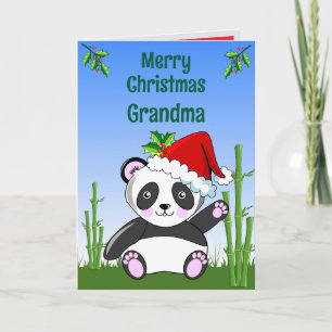 Cartão de Natal Dobrado do Panda