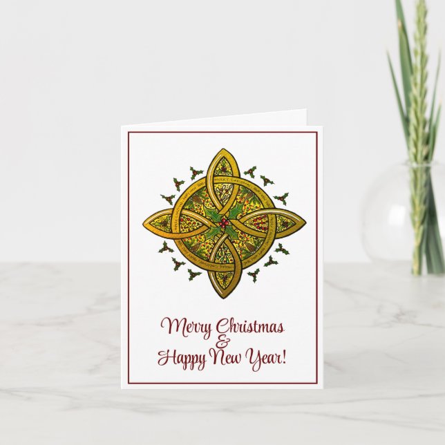 Cartão de Natal dobrado impresso a partir de arte  (Frente)