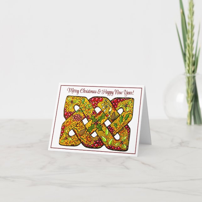 Cartão de Natal dobrado impresso a partir de arte  (Frente)