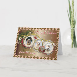 Cartão de Natal Dobrado Para o Amante de Cachorros