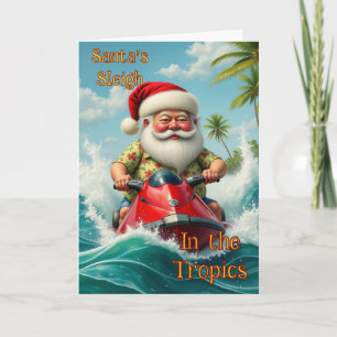 Cartão de Natal Dobrado para papais noeis Jet Skin