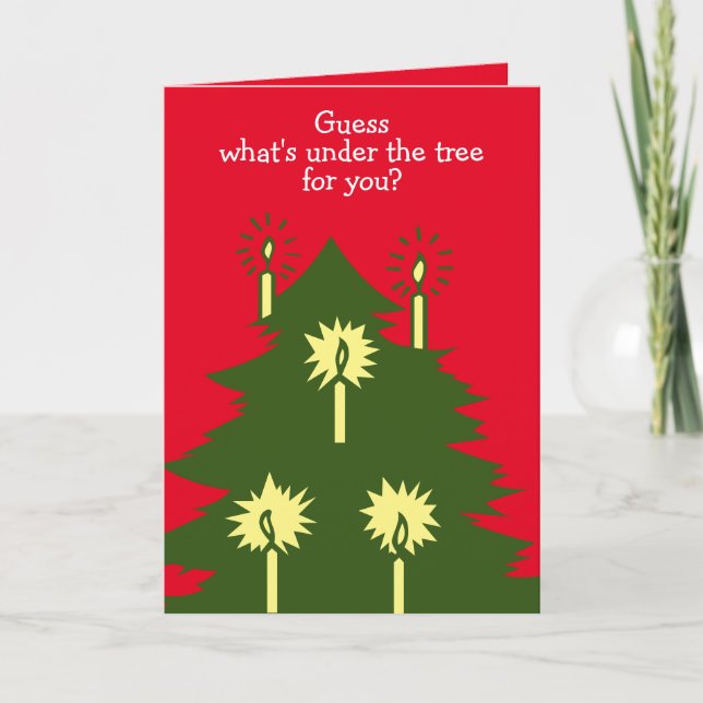 Cartão de Natal Dobrável de Xadrez (Frente)