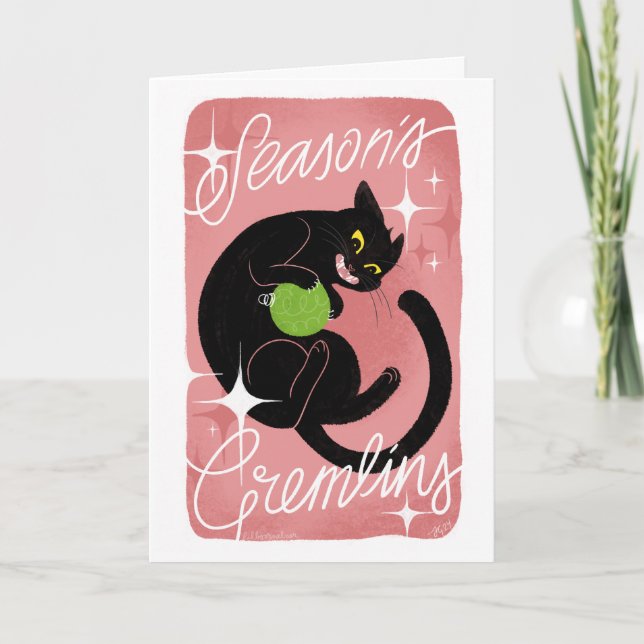 Cartão de Natal dos Gremlins da Temporada (Frente)