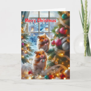 Cartão de Natal dos Hamsters