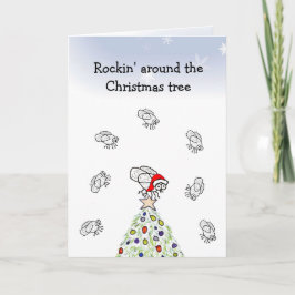 Cartão de Natal dos Papais noeis Fly Rockin