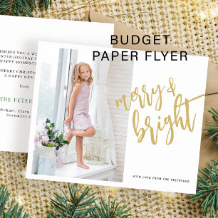 Cartão de Natal Dourado e Brilhante