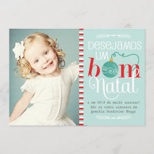 Cartão de Natal e Ano Novo Personalizado com Foto