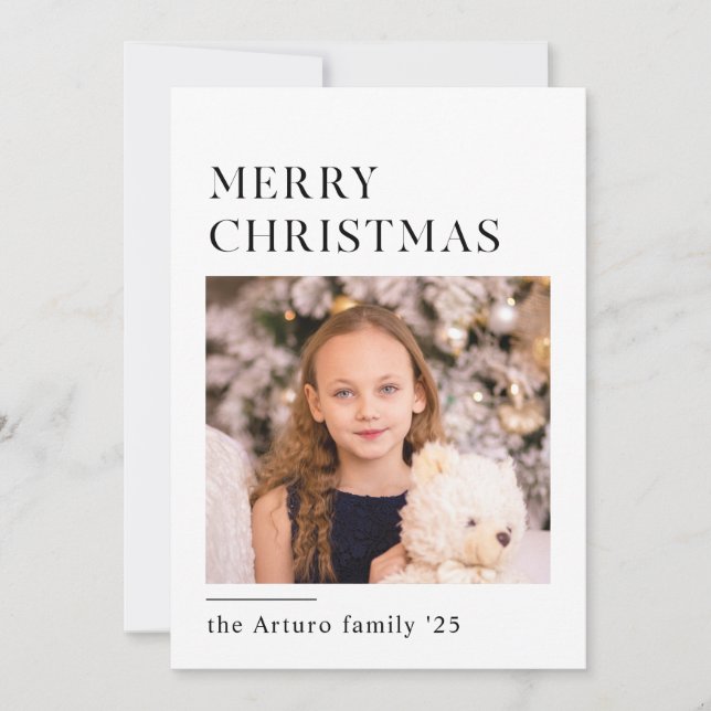 cartão de natal editorial simples e minimalista (Frente)