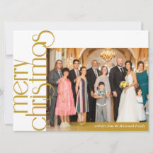 Cartão de Natal Elegante Clássico