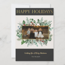 Cartão de Natal Elegante Greenery