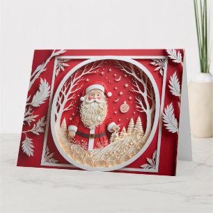 Cartão de Natal em papel artesanal