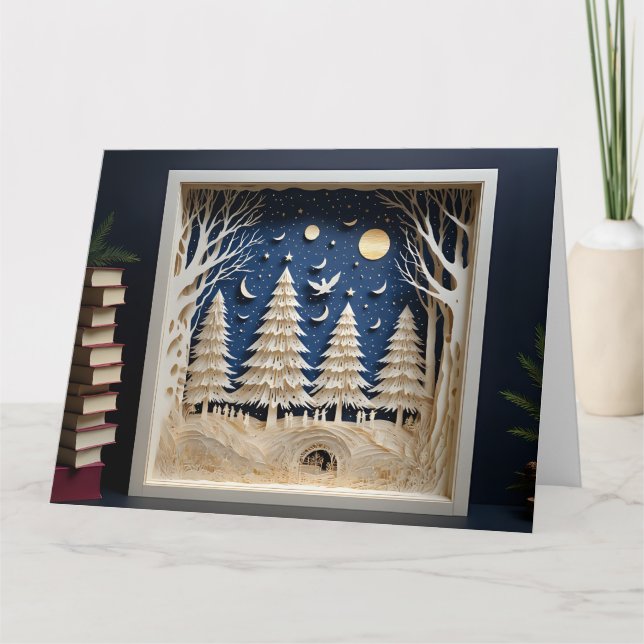 Cartão de Natal em papercraft (Frente)