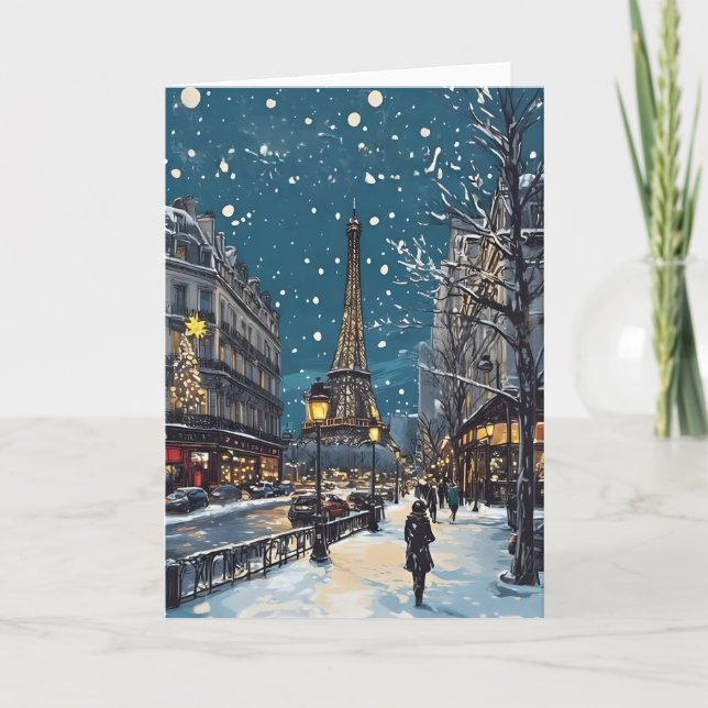 Cartão de Natal em Paris (Frente)