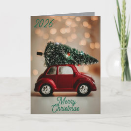 Cartão de Natal Encantador Dobrado Design de Féria