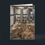 Cartão de Natal engraçado<br><div class="desc">Toaletes das senhoras na escola abandonada</div>