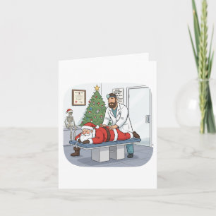 Cartão de Natal engraçado/bonito para quiroprático