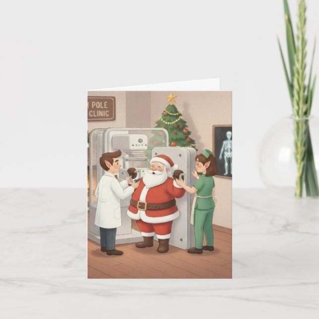 Cartão de Natal engraçado/bonito para técnicos de  (Frente)