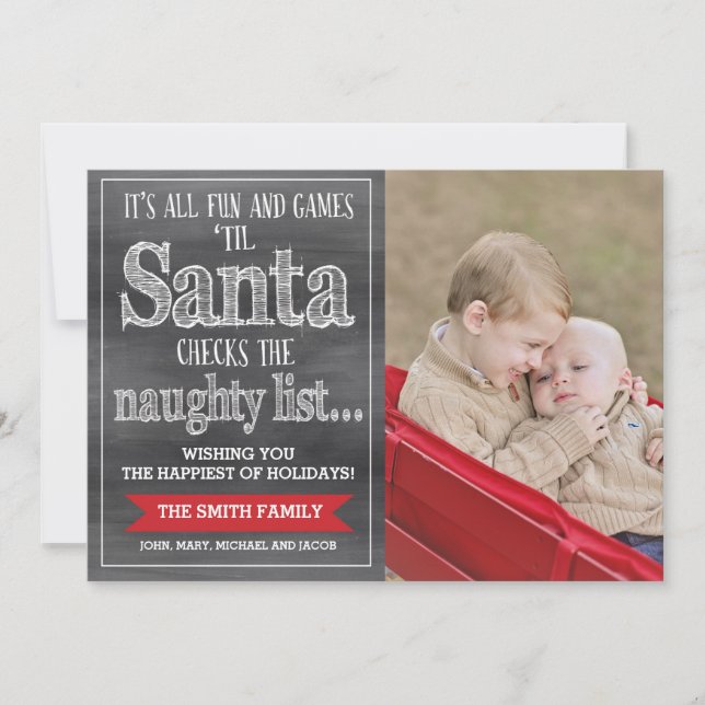 Cartão de Natal Engraçado, Cartão com fotos de Fér (Frente)