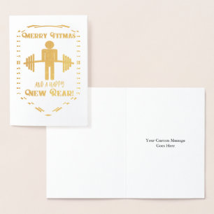 Cartão de Natal engraçado da folha de Fitmas