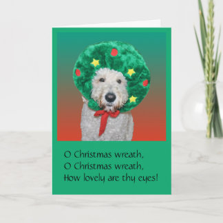 Cartão de Natal engraçado de Goldendoodle
