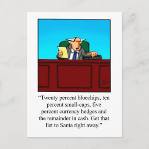 Cartão de Natal Engraçado de Humor Financeiro