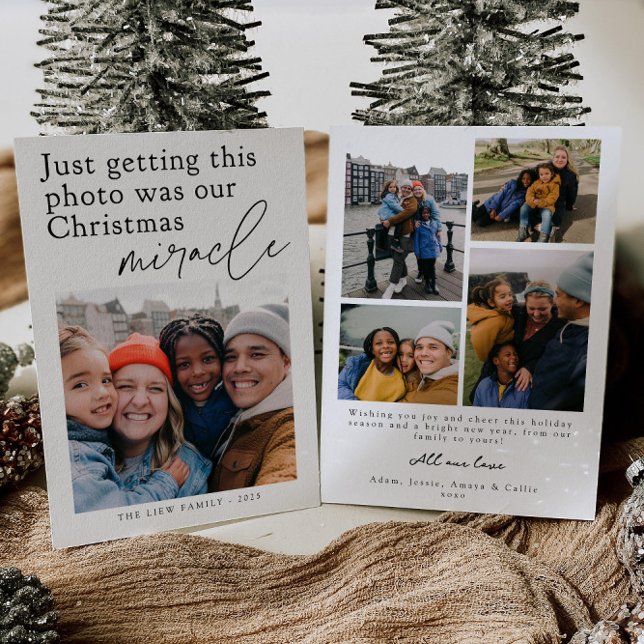 Cartão de Natal engraçado do milagre da foto (Criador carregado)