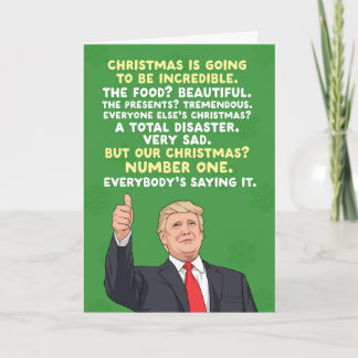 Cartão de Natal Engraçado do Trump Número Um Natal