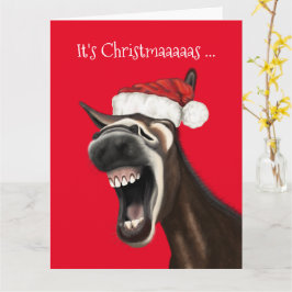 Cartão de Natal Engraçado Donkey