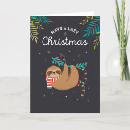 Cartão de Natal Engraçado e preguiçoso