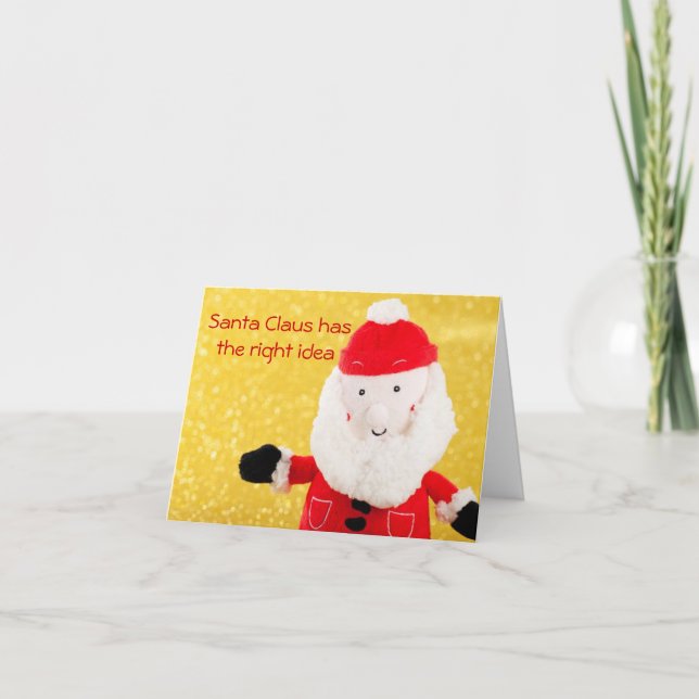 Cartão de Natal engraçado e sarcástico para convid (Frente)