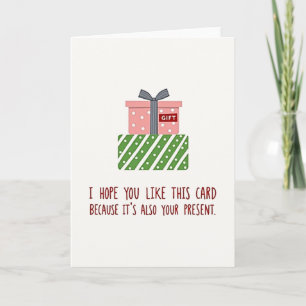 Cartão de Natal Engraçado Espero que Goste É o Seu