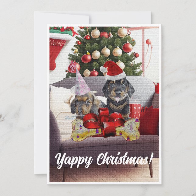 Cartão de Natal Engraçado Fácil de Personalizar pa (Frente)