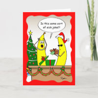 Cartão de Natal Engraçado para Banana - Cartões de