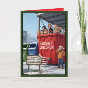 Cartão de Natal engraçado para crianças malcriadas